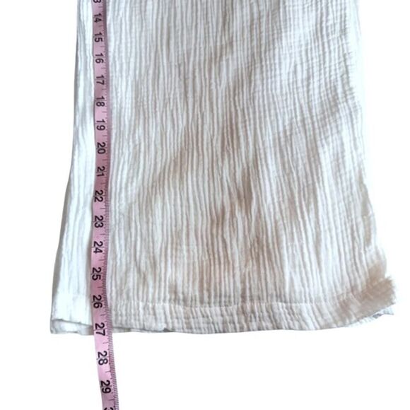 L Space Stacie Jumpsuit Cream Cotton Breezy Beach Wide Leg Vacation L NWT - Picture 14 of 14